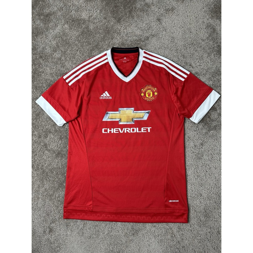 Adidas 2015/2016 Mens Manchester United Red Home Jersey size Medium